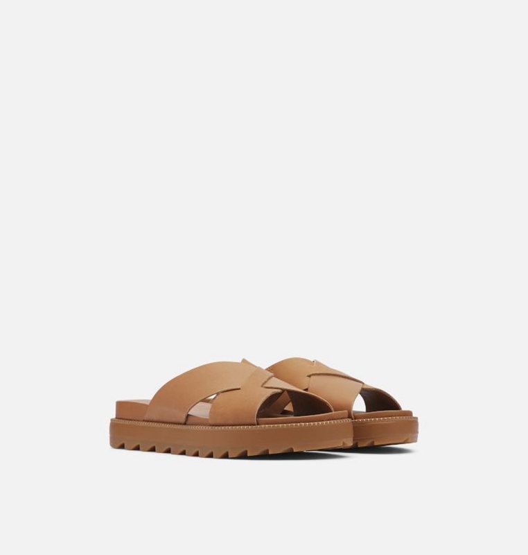 Sorel Dam Slides Brun - Roaming™ Criss Cross - STA-976012